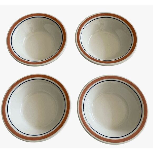 4 Vintage Buffalo China Bowls 4 5/8" Fruit Dessert Berry Restaurant Ware - Picture 1 of 6
